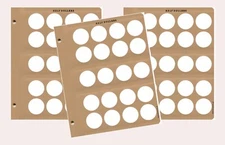 X3 Dansco Half Dollar Extra Blank Pages Coins Collections Storage Display DEAL