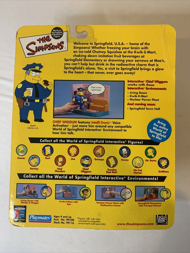 Jefe de Los Simpson Clancy Wiggum Playmates World of Springfield Playmantes NUEVO Foto 3 de 4