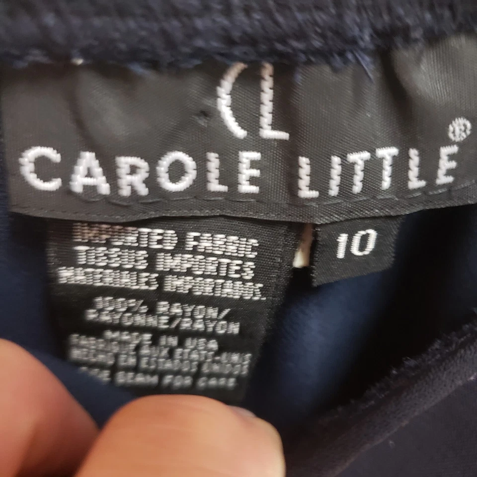 Юбка Carole Little женская размер 10 темно-синяя лавандовая с цветочным блеском макси прозрачная праздничная - Изображение 4 из 4