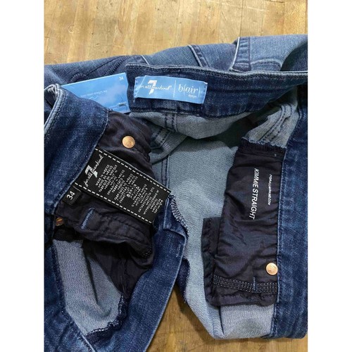 Pantalones de mezclilla Kimmie de pierna recta talla 34 nuevos con etiquetas 7 For All Mankind b (aire) - Imagen 5 de 6