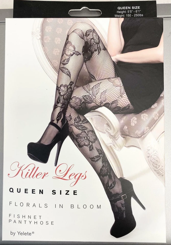 Pantimedias Killer Legs talla grande red flores en flor reina 101Q Foto 2 de 4