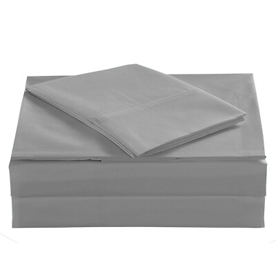 Twin Size Percale Bed Sheets, 200 Thread Count Cotton Polyester Blend Sheet S...