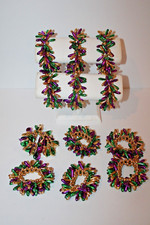 Mardi Gras Beaded Stretch Bracelets, Mardi Gras, Jewelry, 12 Pieces New