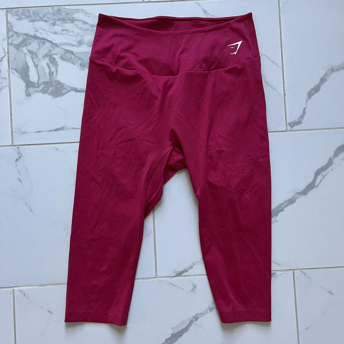 gymshark Training Cropped Leggings Raspberry High Rise Capri XL