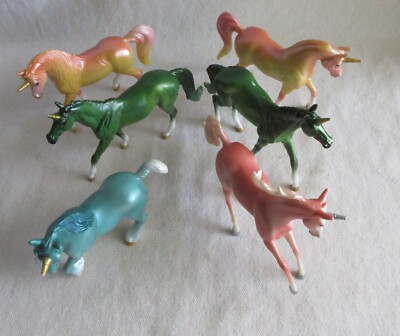 Breyer Stablemates Unicorns for remake or play Lot of 6