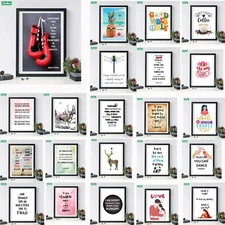 Motivational Posters, Inspirational Prints , Funny Frame Wall Art Quote A3/A4/A5