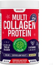 Multi Collagen Peptides with Probiotics  Type I, II, III, V, X  Hydrolyzed Col