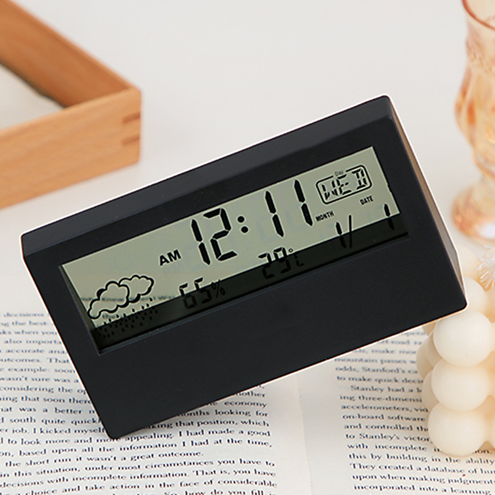 Clock Ecofriendly Weather Forecast Function Electronic Desktop Alarm