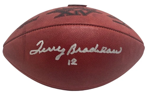 Terry Bradshaw Signed Authentic Super Bowl XIV Football *SB MVP Beckett Witness