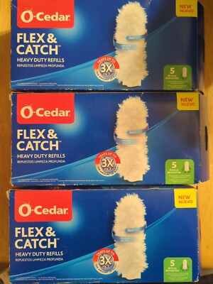 3 Boxes O-cedar Flex & Catch Heavy Duty Refills 5ct