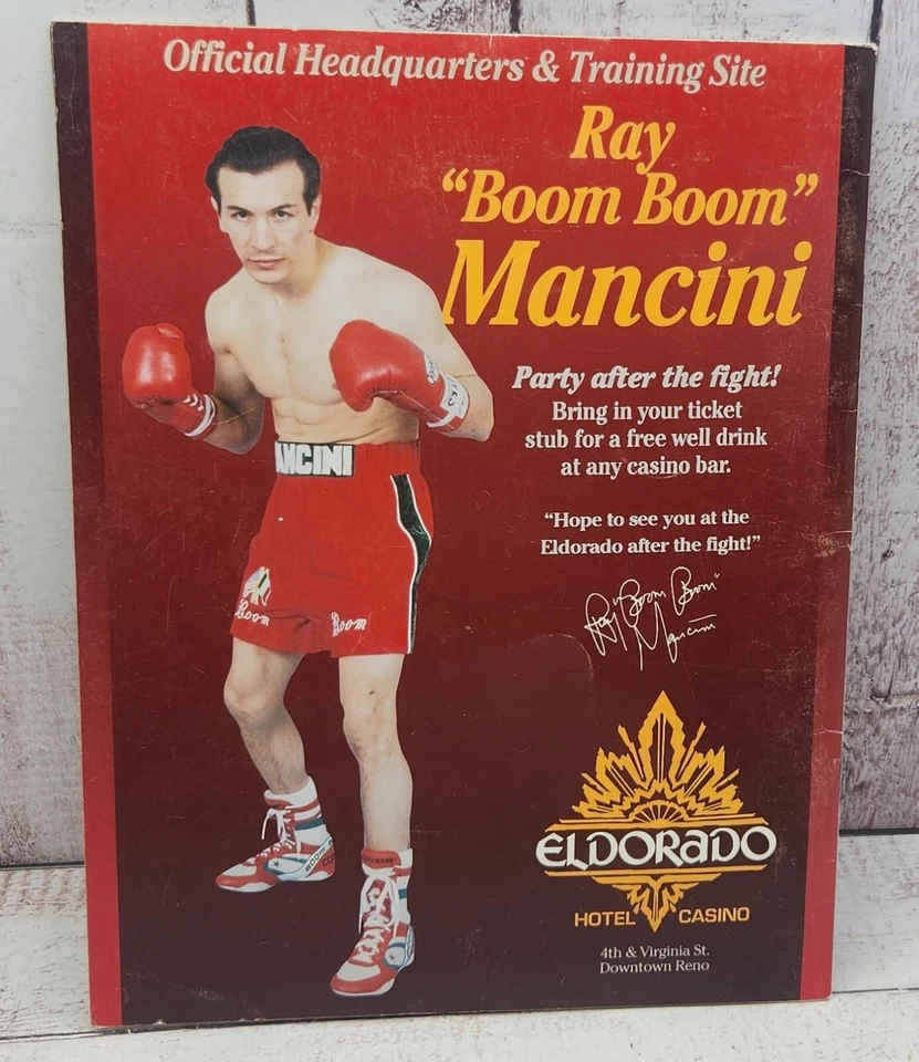 Ray Boom Boom Mancini Boxing Program Scoresheet Autographed Signed Greg Haugen - Image 4 of 4