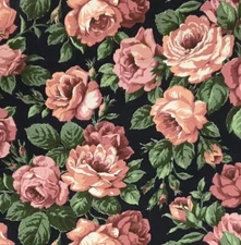 Rose Fever-Black Fabri Craft Peel N Stick Rubbermaid VTG 1993 Crafting NOS