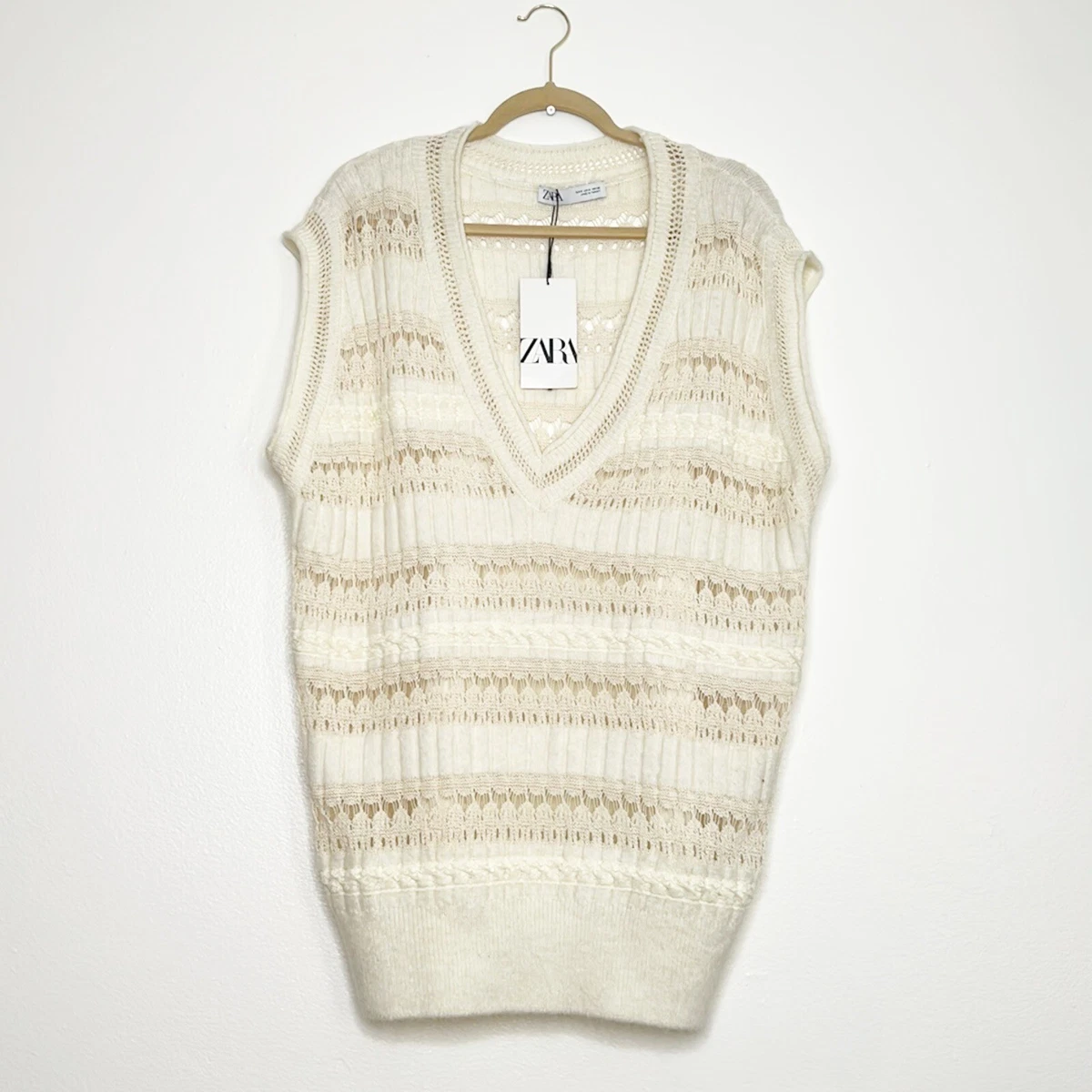 zara crochet vest