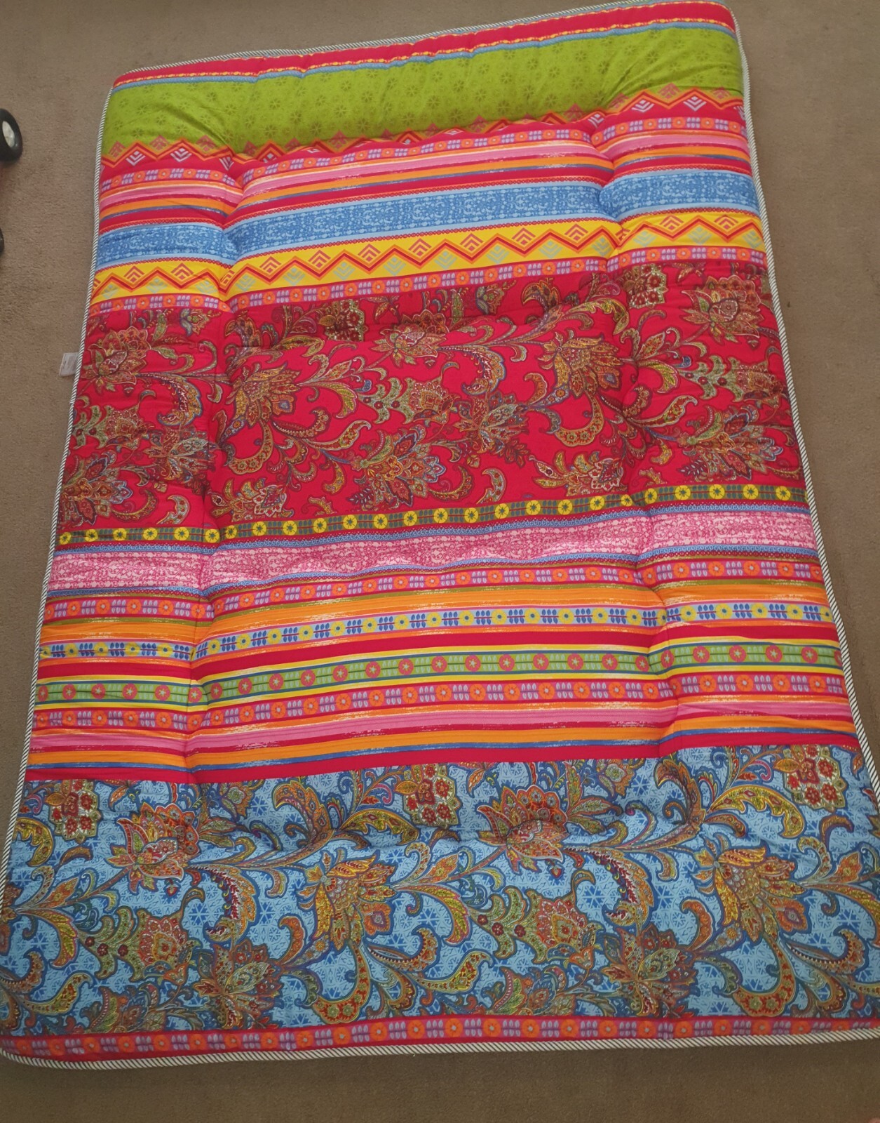 MAXYOYO Bohemian Retro Floor Mattress Vintage Floral Japanese Futon