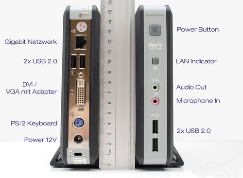 Mini PC " Ex-Pc " Chippc Intel Atome N270 1.6GHZ 4GB Ide SSD Windows 7 - Picture 2 of 4