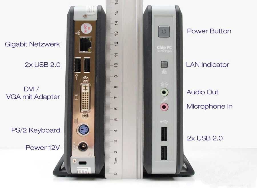 MINI PC "EX-PC" CHIPPC INTEL ATOM N270 1.6GHZ 4GB IDE SSD WINDOWS 7 EMBEDED - Image 2 of 4