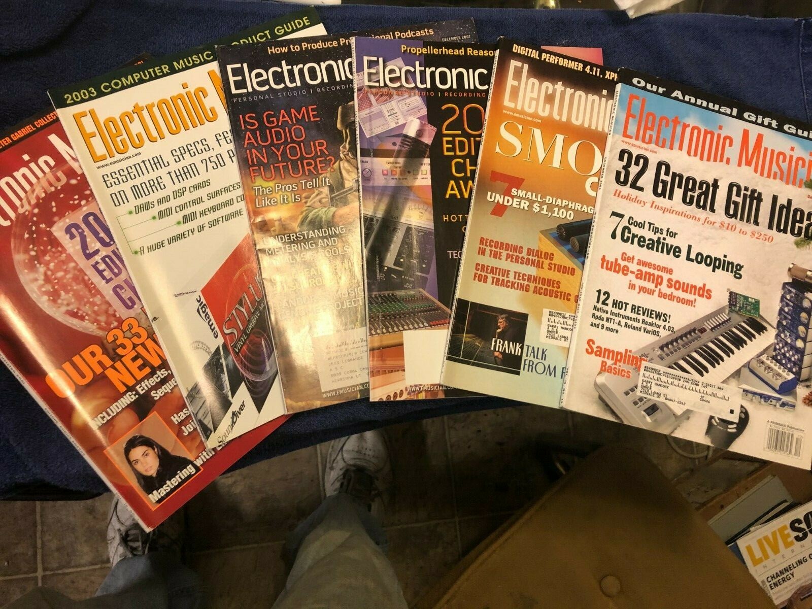 Electronic Musician Magazine Lot of 6 dec 03 Mar 04 Jan 08 Dec 07 2003