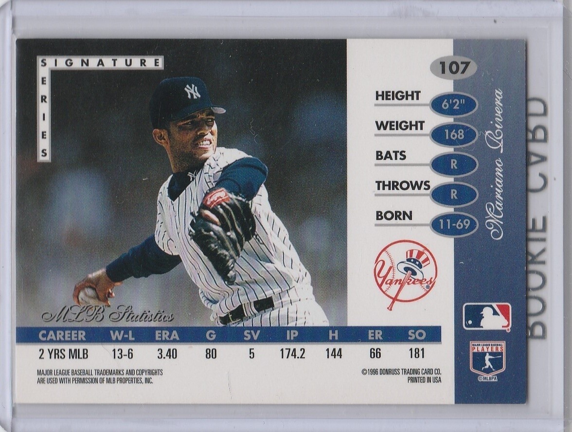 1996 Leaf Signature Series - Mariano Rivera #107 for sale online