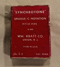 Vintage Synchrotone Pitch Pipe by Wm Kratt Co S5 Ukulele-C-Notation in Box A-440