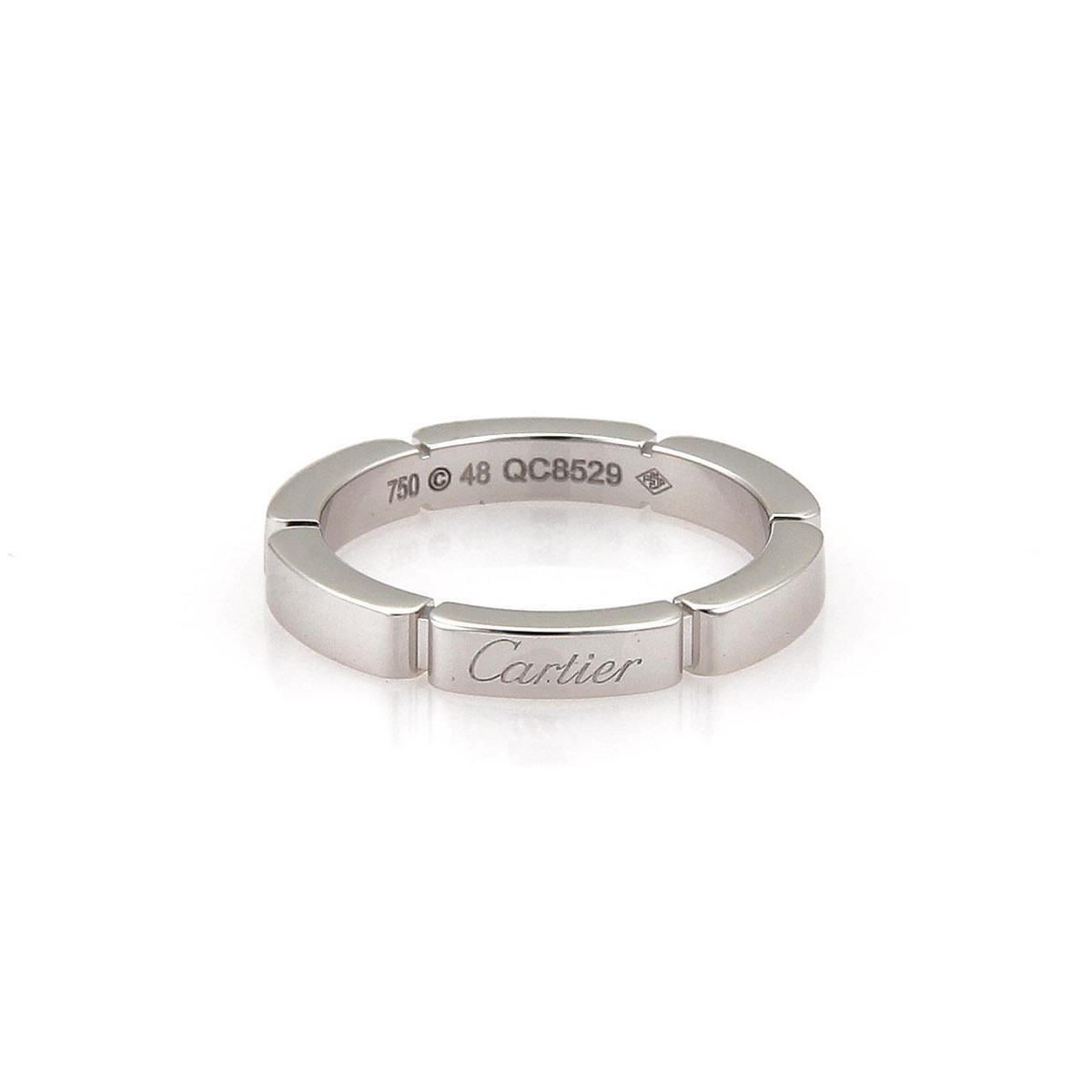 すぐ届く Cartier* MAILLON PANTHERE ロゴ リング 指輪 送料込 CARTIER Maillon Panthere White & Grey Diamond White Gold 5