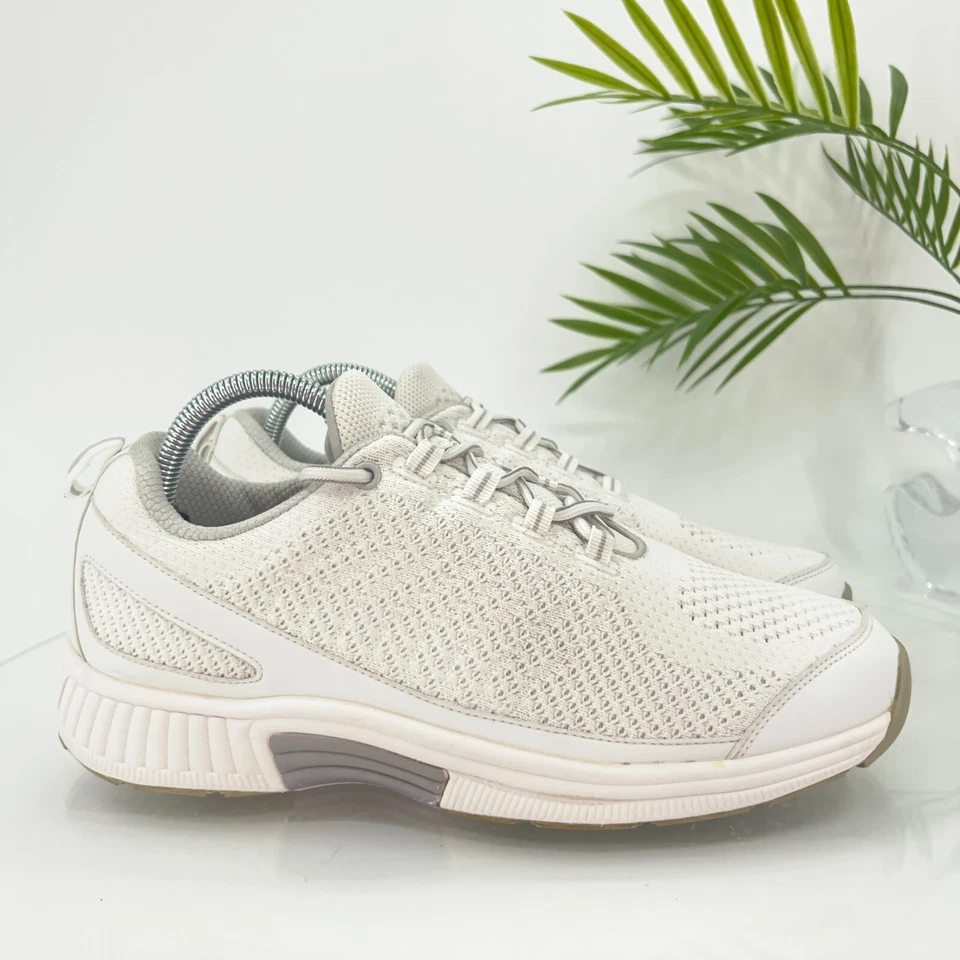 Tênis Orthofeet Coral Feminino 9,5 D Largo Branco Malha Sapatos Ortopédicos Confortáveis - Imagem 2 de 4