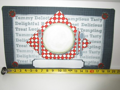 DIY Personalized Pet Food Place Mat Dog Cat Dinner Plate Fork Knife Spoon