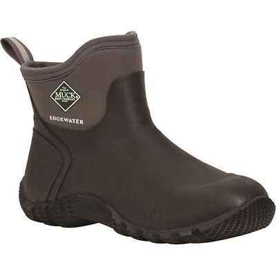 Muck Boots Edgewater Classic Ankle Black Rubber Male Wellingtons