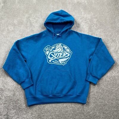 Erie Otters OHL Hockey Men's Hooded Sweatshirt Size M Blue Gildan