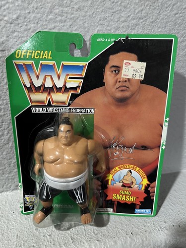 WWF Hasbro Yokozuna Green Card 1994 White Trunks W...
