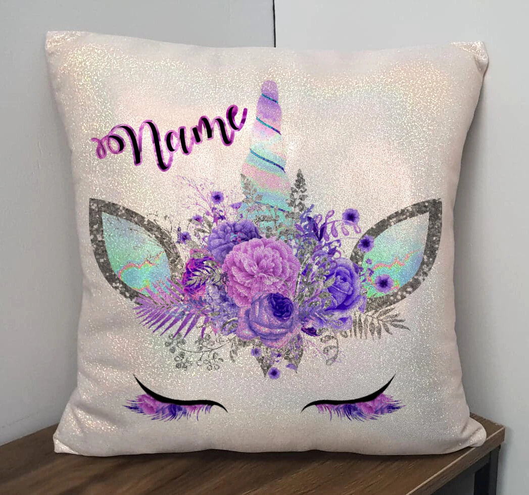 Unicorn sales glitter pillow
