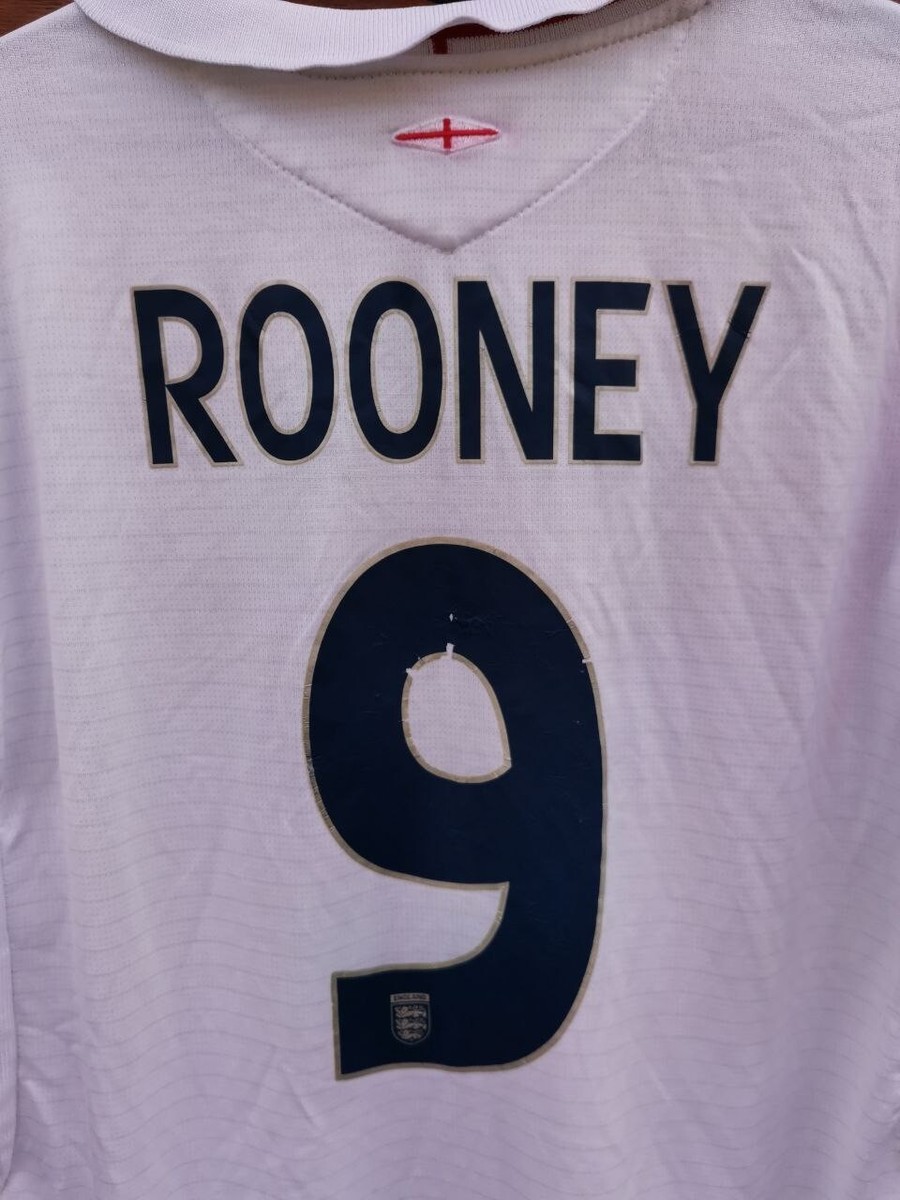 【希少】2006WC イングランド代表　ユニフォーム　ROONEY 9 England Wayne Rooney Jersey 2006 World Cup Vintage Football