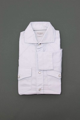 NWT Brunello Cucinelli Men's ''Leisure Fit'' Snap-Down Shirt Size S  A252