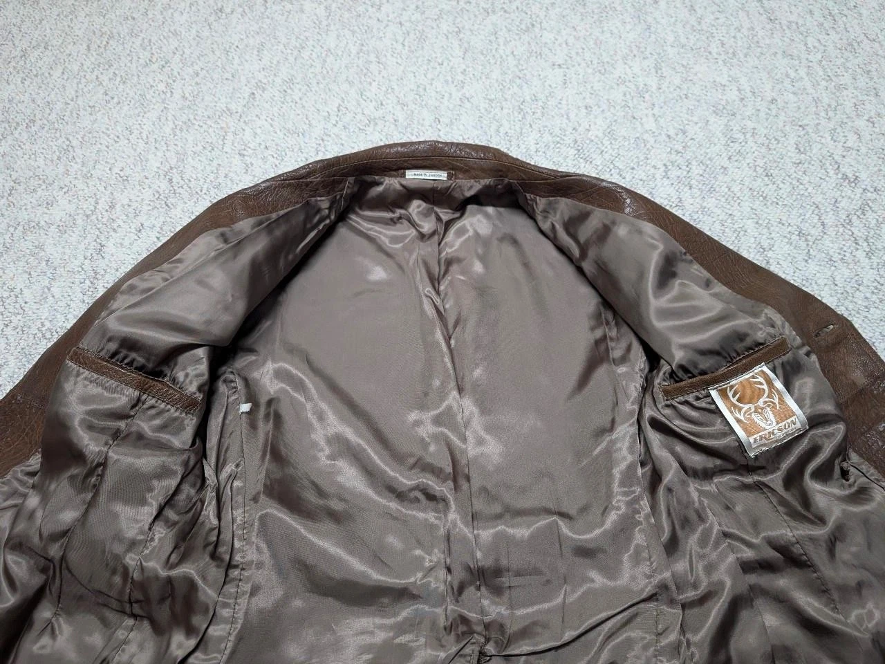 1970s vintage BELTED brown leather 38 trench coat ERICSON overcoat SHERLOCK image 6