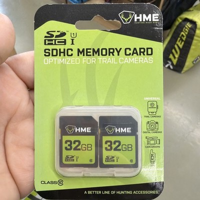2pk HME SDHC 32GB Memory Cards Trail Cameras High Quality Photo Video 10 Class