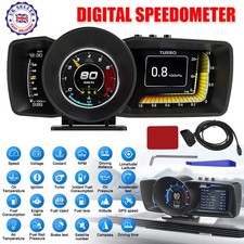 Smart OBD2 GPS HUD Digital Display Car Speedometer Gauge Head-Up Turbo RPM Alarm