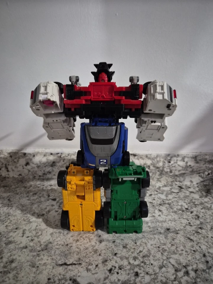 万代 1997 年电力别动队涡轮豪华双变形救援 Megazord 教练 — 第 2/4 张图片