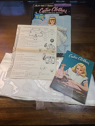 RARE 50s HASBRO Make-It-Yourself CUTIE CLOTHES Wedding Belle No-Sew Doll Dress - Picture 7 of 7
