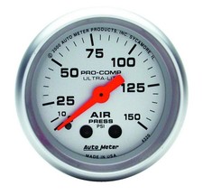 Auto Meter 2-1/16in U/L Air Press. Gauge 0-150psi