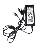 12V 5A x  4 AC/DC ADAPTER HOUSING YK-38 YGY-125000 WITH 4 X 5A OUTLETS UK PLUG