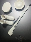 VINTAGE GI JOE ACTION FIGURE W/WHITE M1 GARAND PARADE RIFLES AND SAILOR