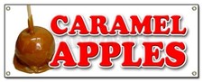 72" Caramel Apples Banner Sign Candy cart Sign Signs