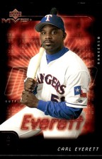 Carl Everett 2002 Upper Deck MVP #78 Rangers MLB READ FREE SHIPPING AutographDen
