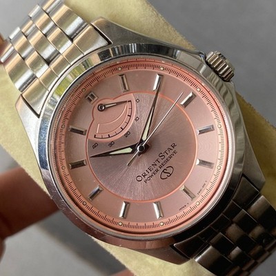 Rare Orient Star Power Reserve Salmon Dial Automatic EW01-00