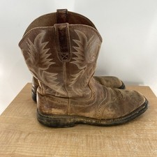 ARIAT Sierra Western Work Boots Mens 11 EE Bark Steel Toe 10010134