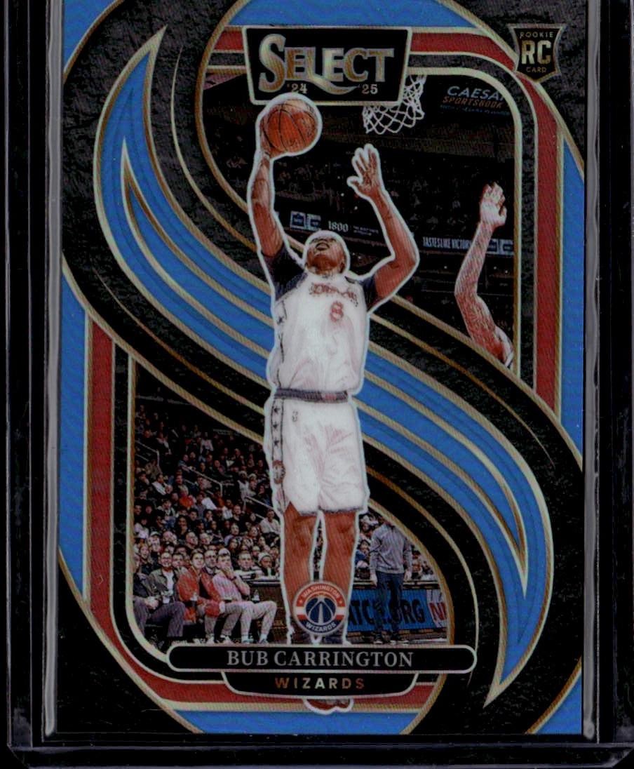 2024-25 Panini Select #197 Bub Carrington Light Blue Prizm #/299