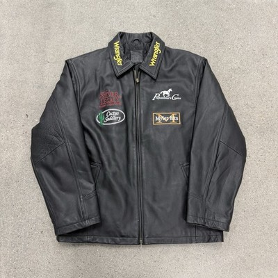Wrangler Pro Rodeo Contestant Leather Jacket Size Large