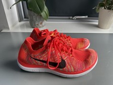 NIKE FREE 4.0 FLYKNIT "BRIGHT CRIMSON" GYM RUNNING TRAINERS 717075-600 UK8.5