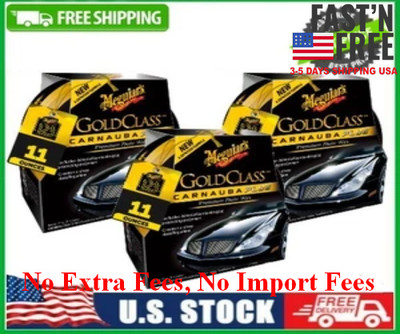 3 Pack Meguiar's Gold Class Carnauba Plus Premium Paste Wax, G7014J, 11 oz Pk
