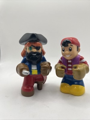 Little Tikes Anchors Away & Play n Scoot Pirate Ship Figure Captain Lot of 2