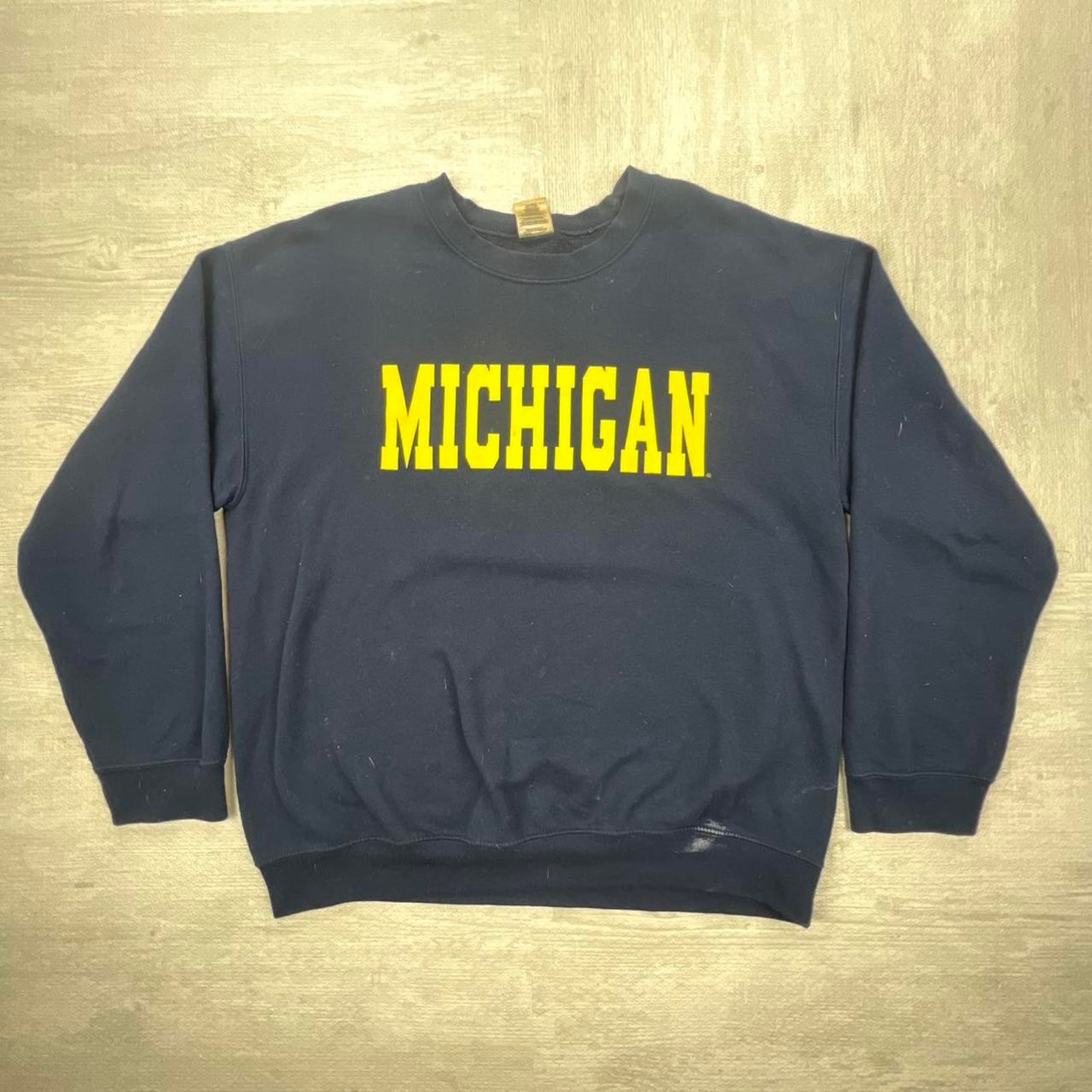Vintage Y2K Michigan Wolverines Sweatshirt Size: Large Blue Yellow NCAA College